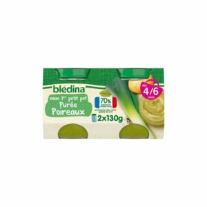 Petit pot bébé Blédina 4-6 mois Purée de poireau - 2x130g