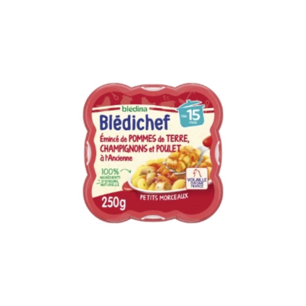 Repas bébé Blédichef 15 mois Pdt champignon poulet - 250g