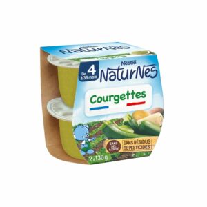 Petits pots bébé NATURNES Courgettes 4 à 6 mois 2x130g