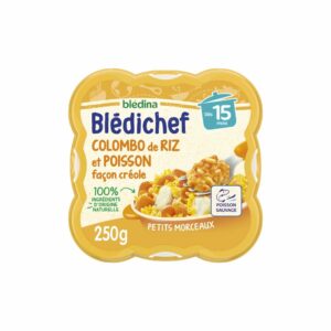 Repas bébé Blédichef 15 mois Colombo de riz poisson - 250g