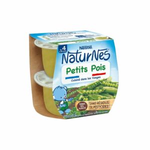 Plat bébé dés 4/6 mois Petits pois Naturnes NESTLE 2x130g