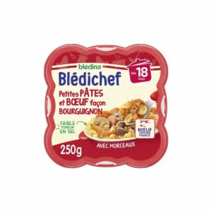 Repas bébé Blédichef 18 mois Pâtes boeuf bourguignon - 250g