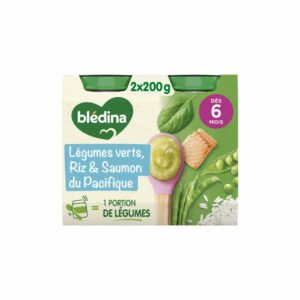 Petit pot bébé Blédina 6 mois Riz légumes saumon - 2x200g