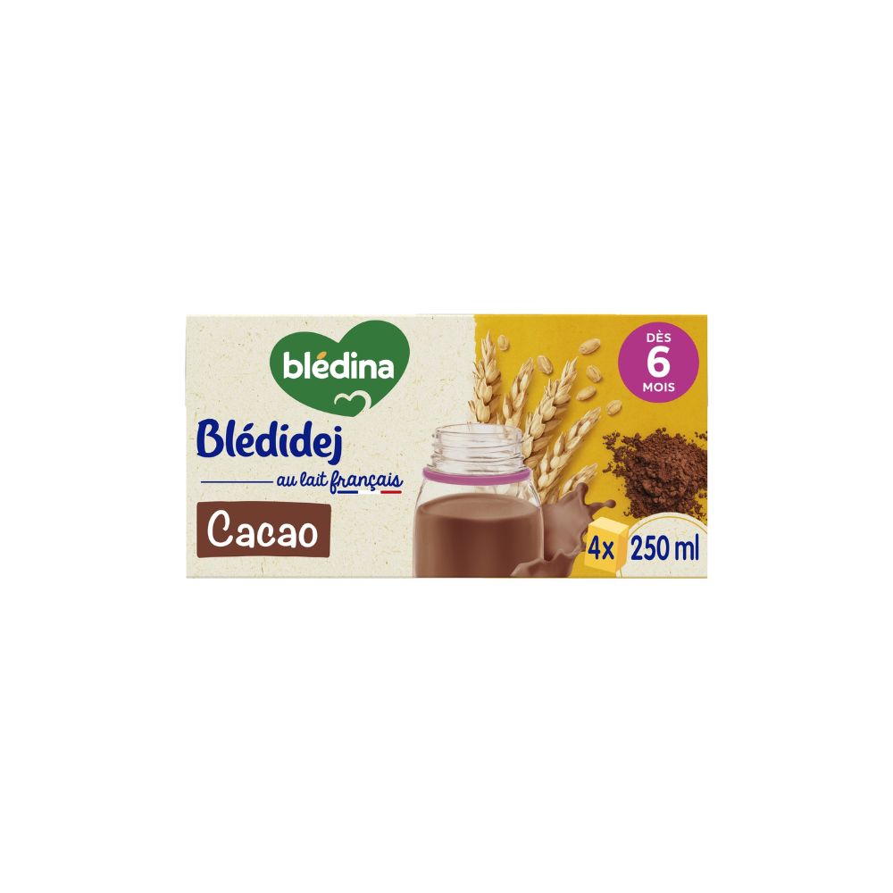 Lait céréales Blédidej 6 mois Cacao - 4x250ml