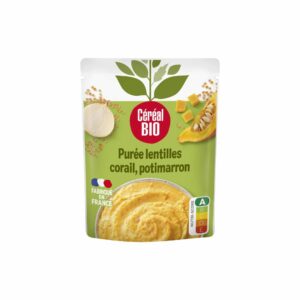 Purée de lentilles corail, potimarron CEREAL BIO 250g
