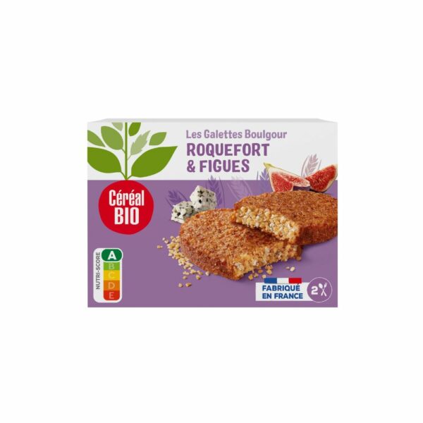 Galettes boulgour au roquefort et figues Bio CEREAL BIO 2x100g