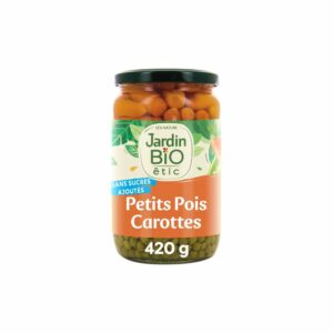 Petits pois carottes très fins Bio JARDIN BIO ETIC 420g