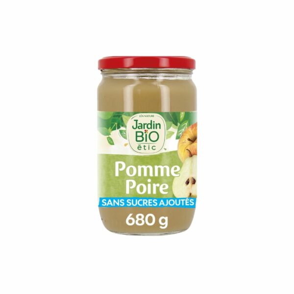 Compote pomme poire Bio JARDIN BIO ETIC 680g