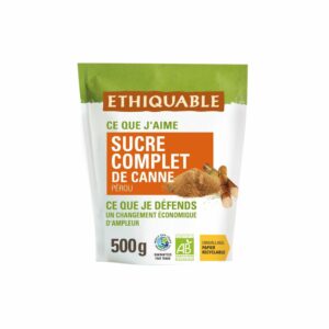Sucre Complet De Canne Pérou Bio ETHIQUABLE 500g