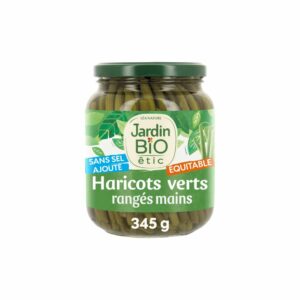 Haricots verts sans sel ajouté Bio JARDIN BIO ETIC 345g