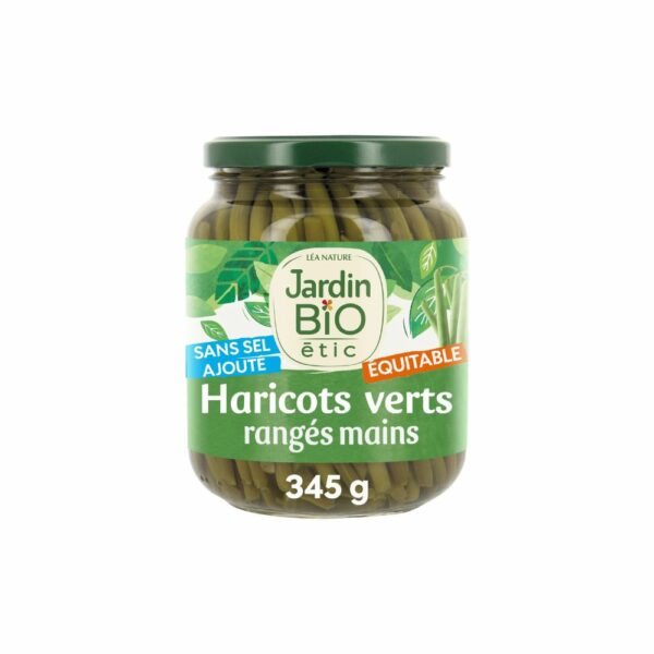 Haricots verts sans sel ajouté Bio JARDIN BIO ETIC 345g