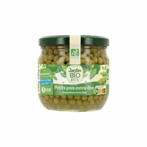 Petits pois bio Jardin Bio A l'étuvée extra fins  JARDIN BIO ETIC 230g
