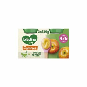 Compote bébé Blédina 4-6 mois Pomme - 2x130g