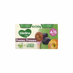Compote bébé Blédina 4-6 mois Pomme pruneau - 4x130g