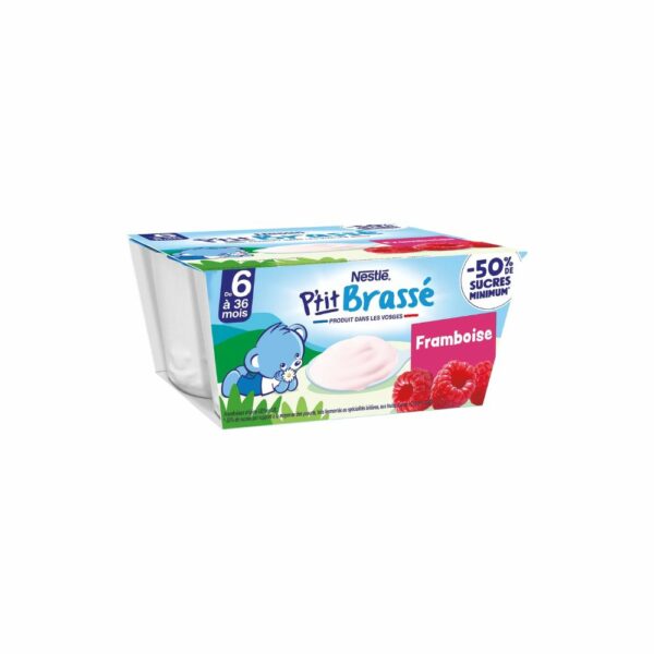 Dessert - P'tit Brassé Framboise dès 6 mois Nestlé 4x100g