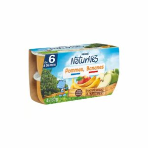Purée de fruit NATURNES Pomme banane dès 4 mois NESTLE 4x130g