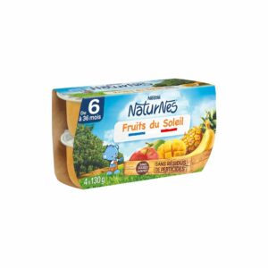Purée de fruit NATURNES Fruits du soleil 8 mois NESTLÉ 4x130g