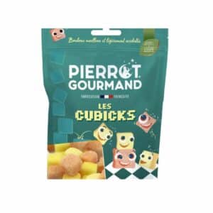 Sachet refermable 100g de bonbons gélifiés Cubicks Pierrot Gourmand