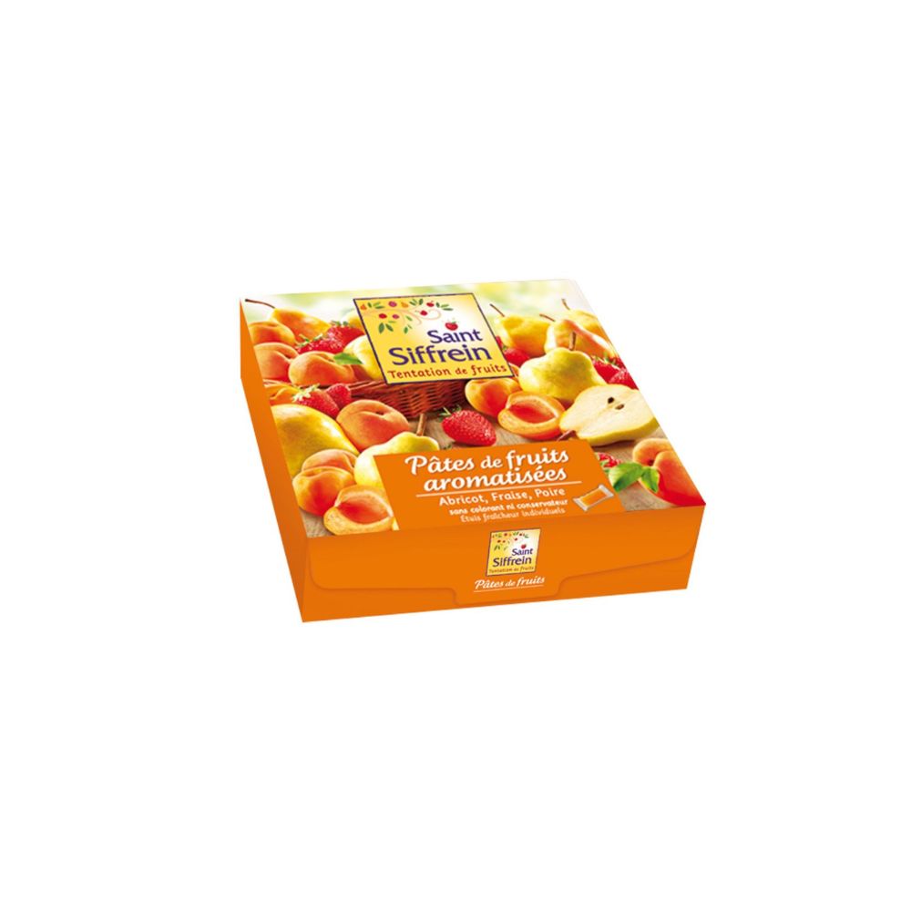 Pâtes de fruits abricot fraise poire et mûre 720g