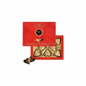 Étui de 8 cœurs au chocolat au lait praliné MAXIM'S- 45 g
