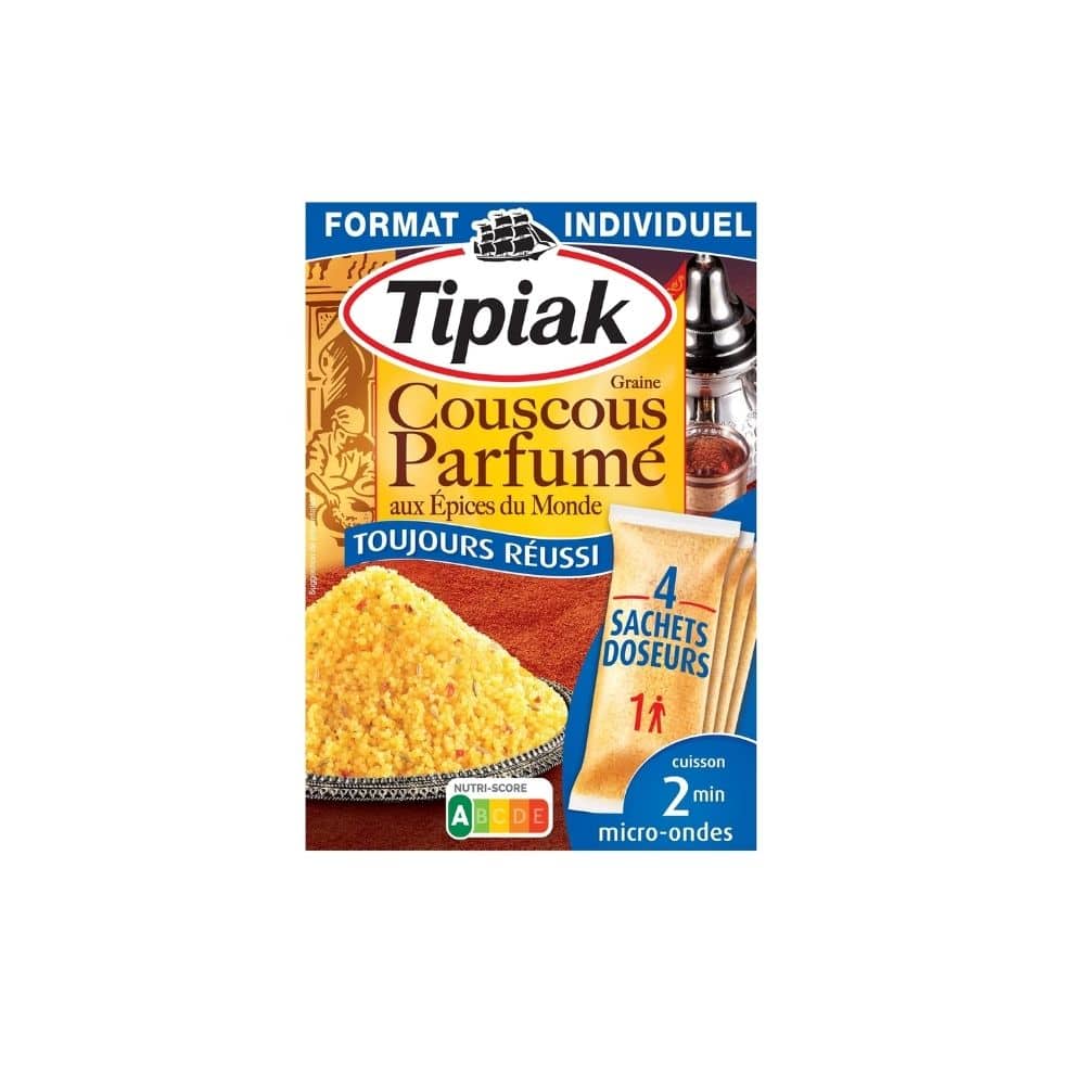 Couscous parfumé Tipiak Aux épices du monde - 4x65g