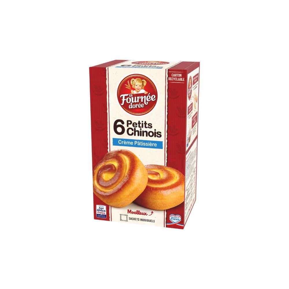 Brioche Petits Chinois crème pâtissière LA FOURNEE DOREE 300g