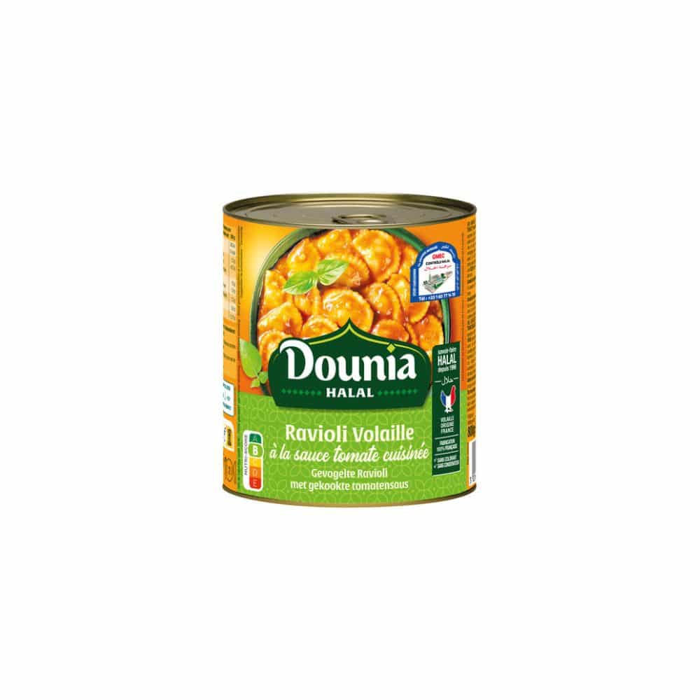 Ravioli volaille à la sauce tomate cuisinée HALAL DOUNIA 800g