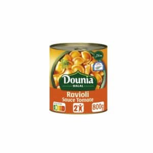 Plat cuisiné ravioli à la sauce tomate HALAL DOUNIA 800g