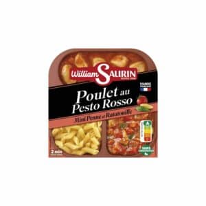 Plat cuisiné poulet au pesto rosso mini penne et ratatouille WILLIAM SAURIN 320g