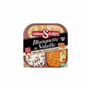 Plat cuisiné blanquette de volaille duo de riz et purée de carottes WILLIAM SAURIN 320g