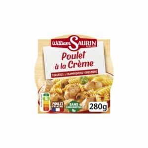 Plat Cuisiné Poulet à la Crème Torsades Champignons WILLIAM SAURIN 280g