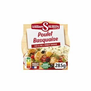Plat Cuisiné Poulet Basquaise Riz et Piment Basque WILLIAM SAURIN 285g